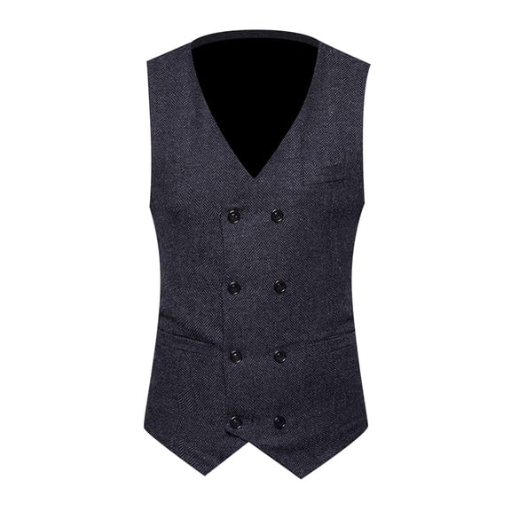 Puffer vest Mens Vintage Double Pocket Suit Vest