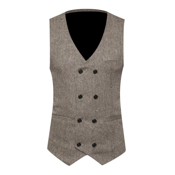 Puffer vest Mens Vintage Double Pocket Suit Vest