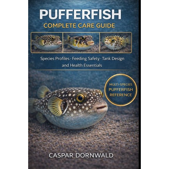 Pufferfish Complete Care Guide: Species Profiles, Feeding Safety, Tank Design, and Health Essentials, (Paperback)