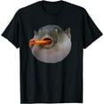 thumbnail image 1 of Pufferfish Eating a Carrot Meme Funny Blowfish Dank Memes Unisex T-Shirt for Men Women Kids,Navy Color,Size 4XL, 1 of 5