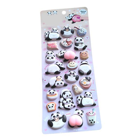 Puffier Sticker Adorable Decorative Stickers Scrapbooking Journal Notebook Phone Case Reusable Sticker for Scrapbooks