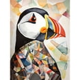 thumbnail image 1 of Puffin Bird Abstract Portrait Folk Art Unframed Wall Art Print Poster Home Decor Premium, 1 of 4