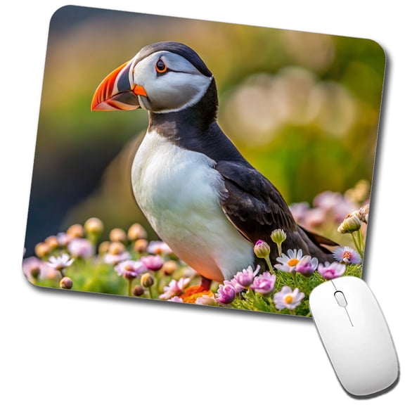 Puffin Bird Photograph Mouse Pad Low Profile Gaming Mat