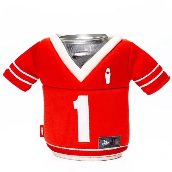 Puffin Drinkwear The Gridiron Risky Red & Sandy White Can Cooler