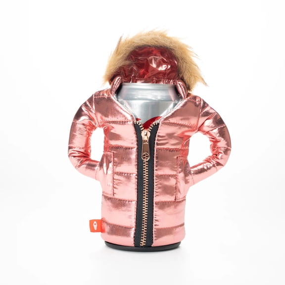 Puffin Drinkwear The Pahka Insulated Can Cooler Metallic Rose Gold