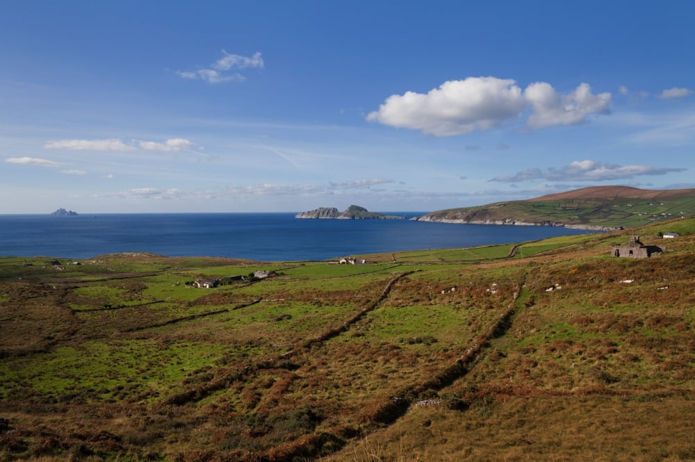 Puffin Island from the Skelligs Ring Road near Killonecaha Ring of Kerry County Kerry Ireland Canvas Art - Panoramic Images (36 x 12)