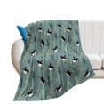 Puffin under water Throw Blanket Retros Picnic Blankets