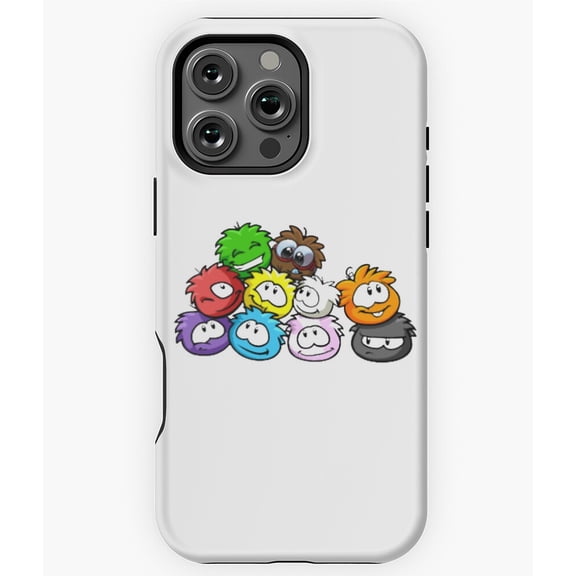 Puffle Club Penguin Character Phone Case for iPhone 16 15 14 13 12 11 Pro Max