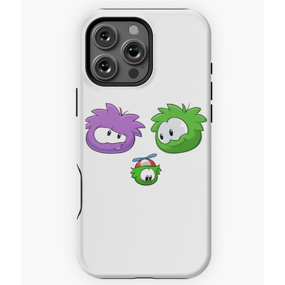 Puffle Vintage Club Penguin Phone Case for iPhone 16 15 14 13 12 11 Pro Max