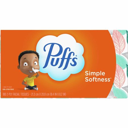 Puffs Basic Tissues, White, 180 sheets, 24 Pack