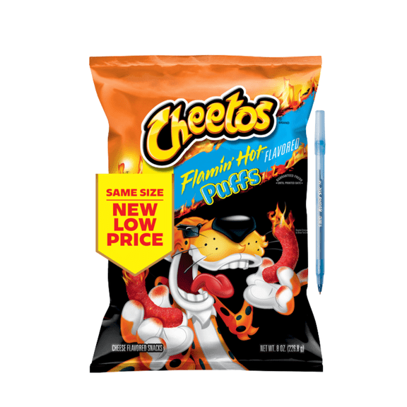 Puffs Cheese Flavored Snacks Flamin' Hot Flavored 8 oz