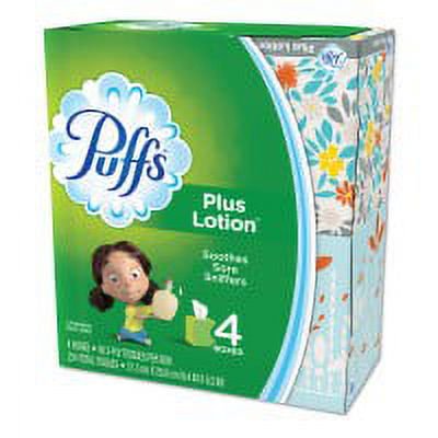 Puffs Facial Tissue, 2-Ply, White, 64 Sheets/Box, 24 Boxes/Carton, Each