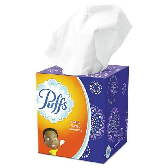 Puffs Facial Tissue, 2-Ply, White, 64 Sheets/Box, Each