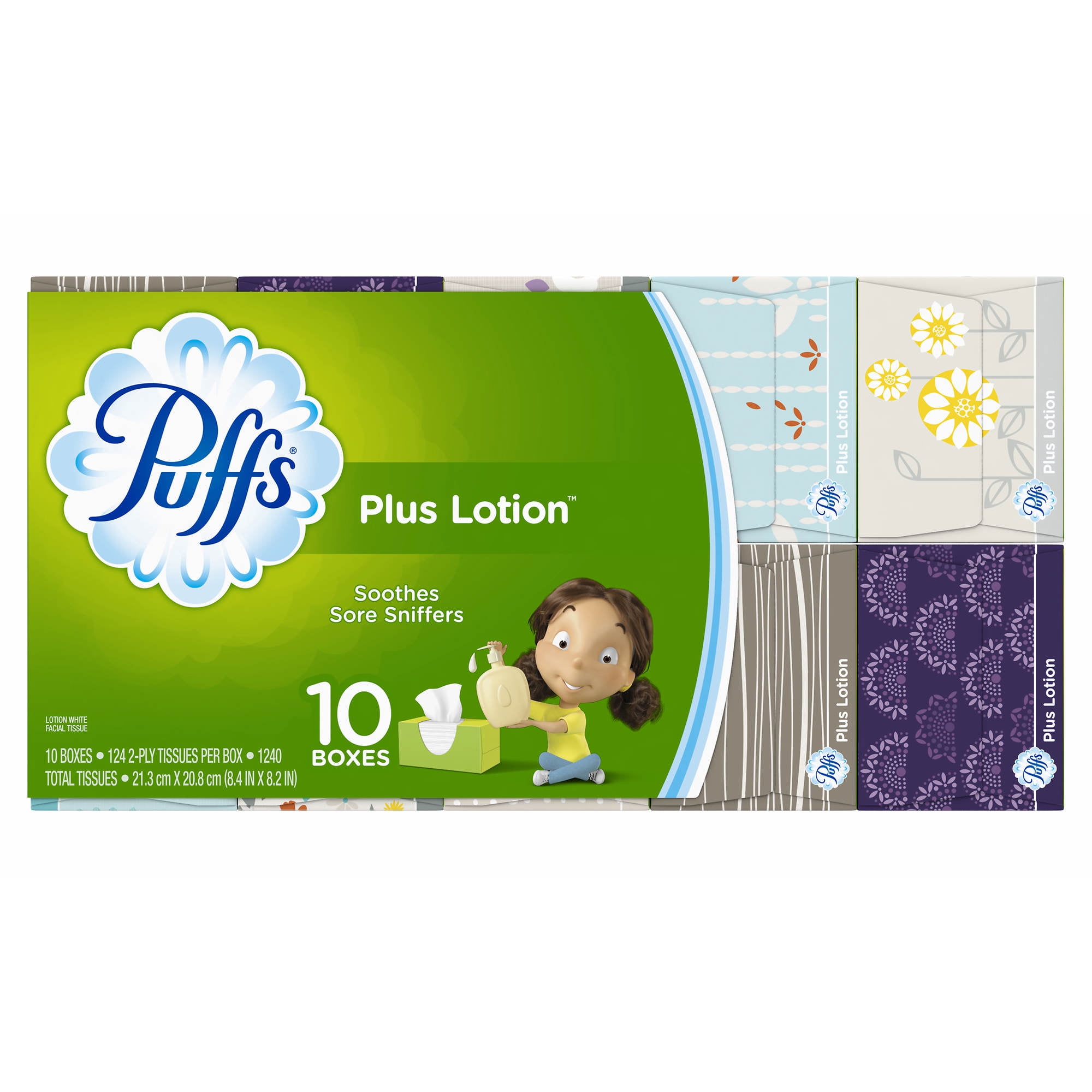 Puffs Plus Lotion To Go 2 Ply Facial Tissue White 10 Tissues Per Pack Box  Of 2 Packs - Office Depot