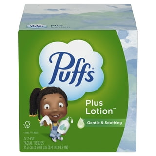 Puffs Plus Lotion Facial Tissues (72 Tissues Cube, 12 Mega Cubes)