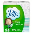 thumbnail image 1 of Puffs Plus Lotion Facial Tissue, Cube, 56 Tissues Per Box, 4 Count, 1 of 16
