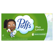 Puffs Plus Lotion Facial Tissues, 1 Family Box, 124 Tissues
