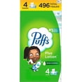 thumbnail image 1 of Puffs Plus Lotion Facial Tissues, 4 Family Boxes, 124 tissues per Box, Allergies and Colds, 1 of 1