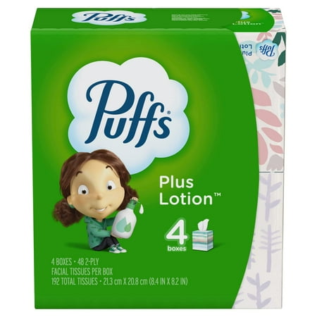 Puffs Plus Lotion Facial Tissues (Pack of 2)