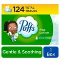 thumbnail image 1 of Puffs Plus Lotion Family Facial Tissues 124 ct - Pack of 2, 1 of 5
