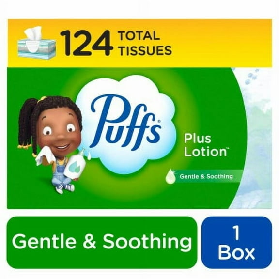 Puffs Plus Lotion Family Facial Tissues 124 ct - Pack of 2
