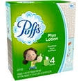 thumbnail image 1 of Puffs Plus Lotion White Facial Tissues 4-48 Count Boxes, 1 of 5
