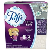 Puffs Ultra Soft Facial Tissues-124 ct, 3pk (Packaging may vary)
