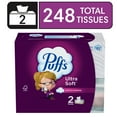 thumbnail image 1 of Puffs Ultra Soft Facial Tissues, 2 Family Size Box, 124 Facial Tissues per Box, 1 of 12