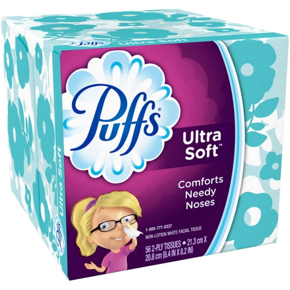 Puffs Ultra Soft Facial Tissues Color May Vary 56 ea (Pack of 3)