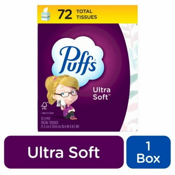 Puffs Ultra Soft Mega Cube Facial Tissues 72 ct