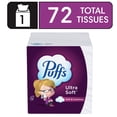 thumbnail image 1 of Puffs Ultra Soft Non-Lotion Facial Tissue, 1 Mega Cube Box, 72 Facial Tissues per Box, 1 of 12