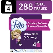 Puffs Ultra Soft Facial Tissues, 4 Count