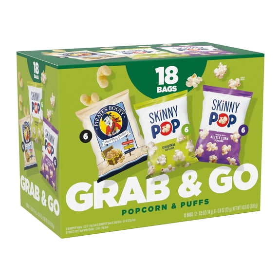 & Puffs Variety Pack Original And Kettle Corn Pirate'S Booty Gluten-Free Individually Sized Snack...