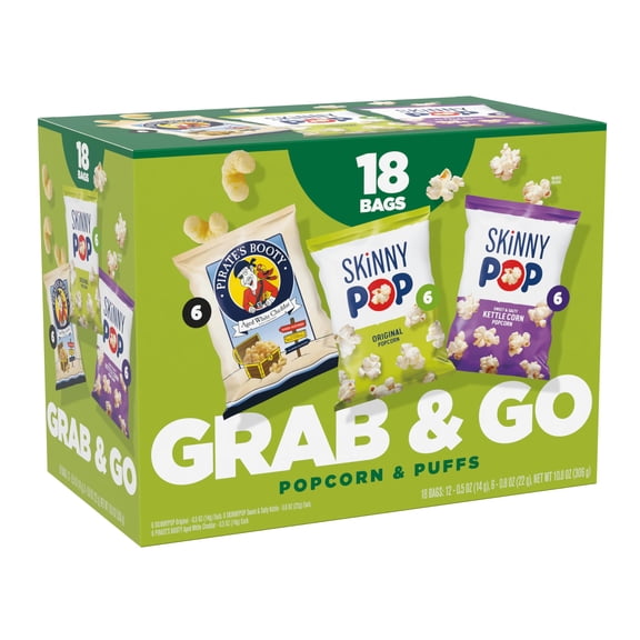 & Puffs Variety Pack Original And Kettle Corn Pirate'S Booty Gluten-Free Individually Sized Snack...