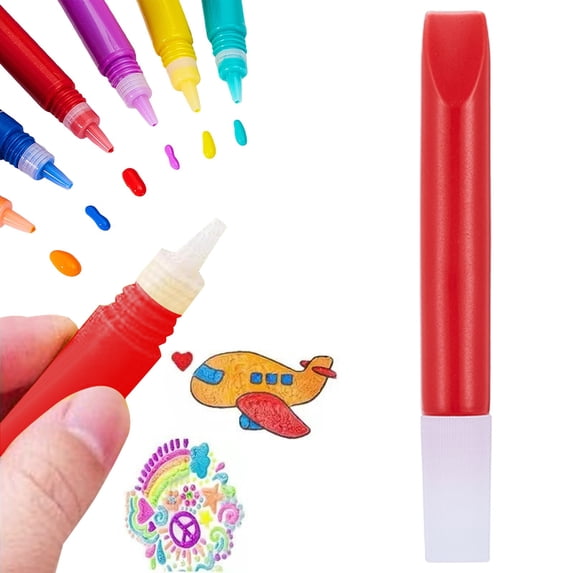 Puffy 3D Drawing Pens, 6 Pack Bubble Markers - Heat Expandable Popcorn Pens for kīds Art, Scrapbooking, and Diy Crafts