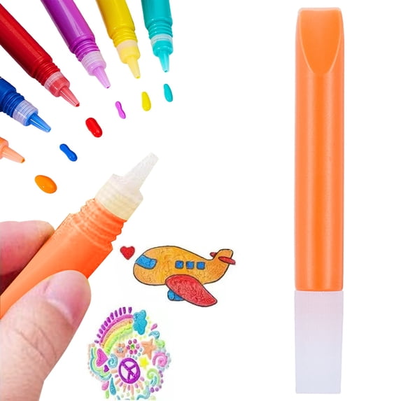 Puffy 3D Drawing Pens, 6 Pack Bubble Markers - Heat Expandable Popcorn Pens for kīds Art, Scrapbooking, and Diy Crafts