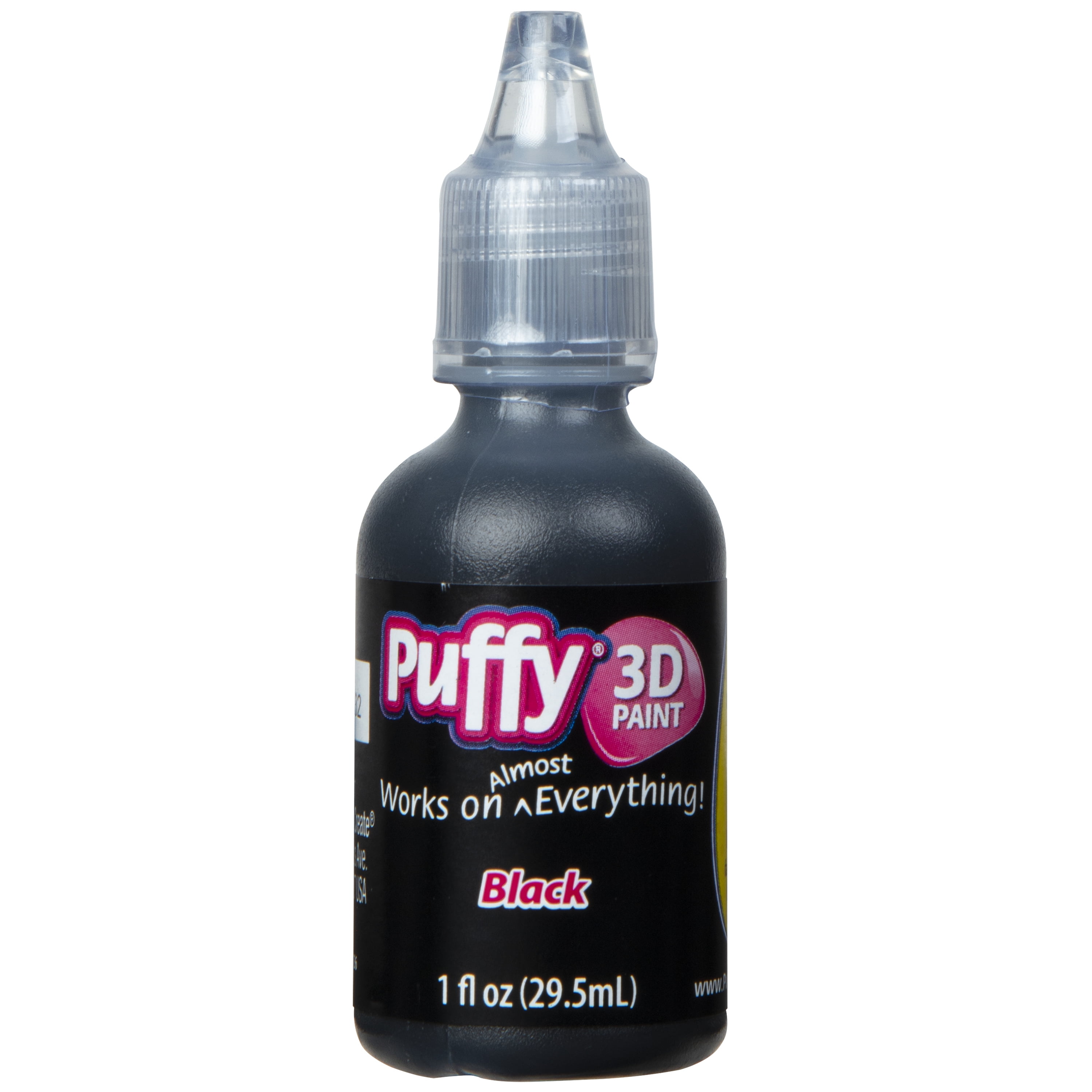 Puffy 3D Puff Paint, Fabric and Multi-Surface, Black 1 fl oz
