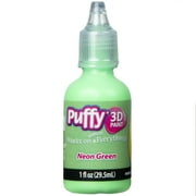 Puffy 3D Puff Paint, Fabric and Multi-Surface, Neon Geen, 1 fl oz Liquid Puff