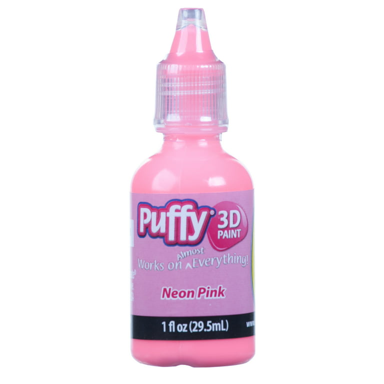 Puffy 3D Puff Paint, Fabric and Multi-Surface, Neon Pink, 1 fl oz