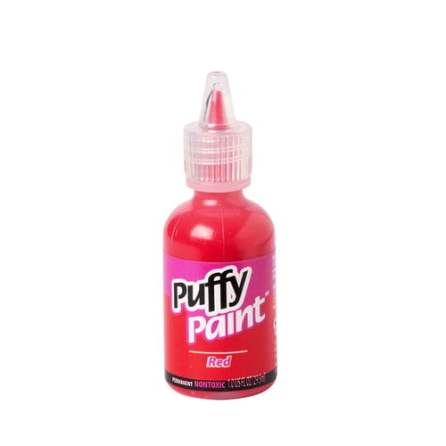 Puffy 3D Puff Paint, Fabric and MultiSurface, True Red, 1 fl oz