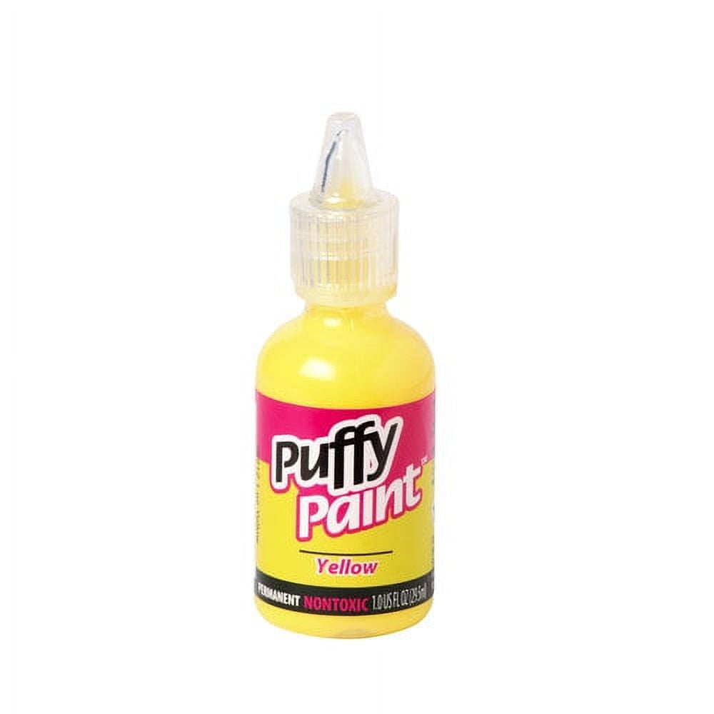 Puffy 3D Puff Paint, Fabric and MultiSurface, Yellow, 1 fl oz