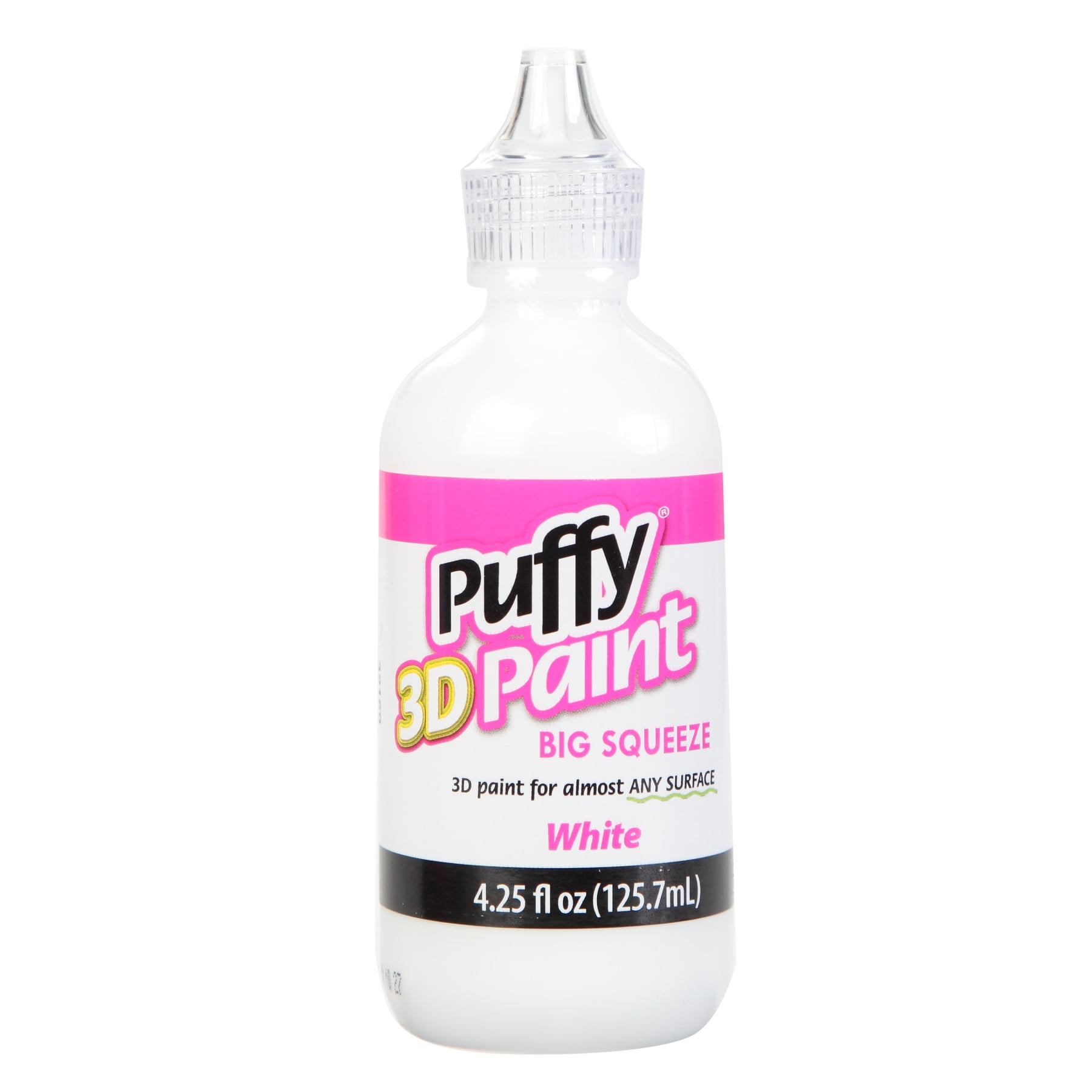 Puffy 4.25 fl oz 3D Paint White, Dries Permanent, Multi-Surface