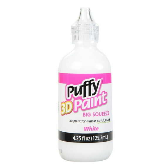 Puffy 4.25 fl oz 3D Paint White, Dries Permanent, Multi-Surface