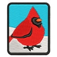 thumbnail image 1 of Puffy Cardinal Bird Applique Multi-Color Embroidered Hook & Loop Patch - 2.0 Inch Mini, 1 of 5