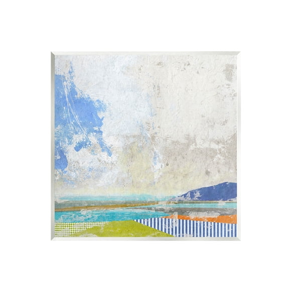 Puffy Clouds Beach Pattern Layers Abstract Graphic Art Unframed Art Print Wall Art