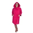 thumbnail image 1 of Puffy Cotton Teen / Petite Unisex Hoodie Bathrobe 100% Natural Soft Cotton - Hot Pink, 1 of 7