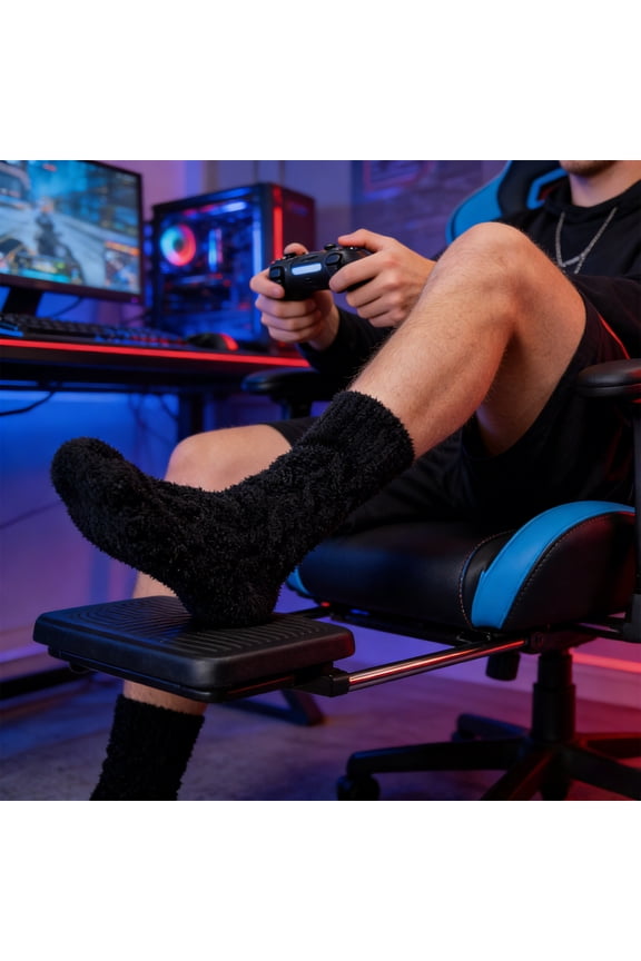 Puffy Fleece Socks for Women,Super Soft Cozy Warm Winter Slipper Socks,Thick Plush Fuzzy Socks with Moisture-Wicking Odor-Resistant Comfort for Home,Bed,Lounging,Casual Daily Wear-Black