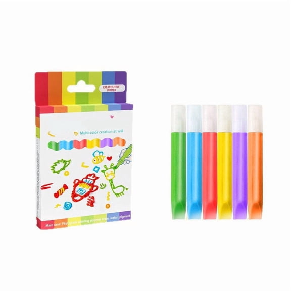 Puffy Popcorn Pens, 6 Colors Heat Expanding DIY Drawing Marker Set for K*ids Art and Crafts, Featuring Magic Puffy Texture and Smooth Pigment for S*chool Drawing and Creative Graffiti