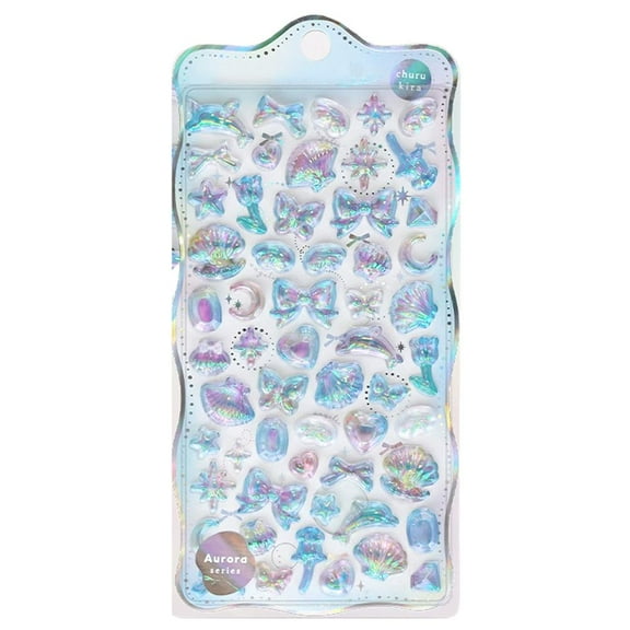 Puffy Stickers, 3D Stickers, Gradient Scrapbooking Sticker, DIY Crystal Relief Sticker Decorative Decal for Kids & Toddlers
