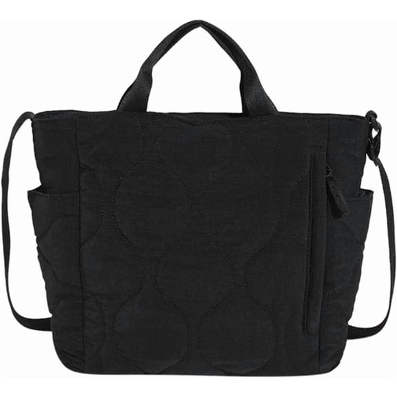 Puffy Tote Bags for Women Quilted Shoulder Bag Large Capacity Puffer Hobo Handbag Lightweight Crossbody Bag